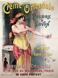 Affiche publicitaire pour la poudre et le savon « Crème Orientale »